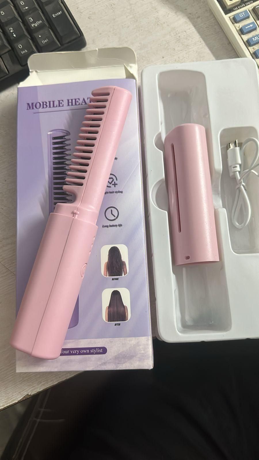 Portable Mini Hair Straightener Cordless Rechargeable